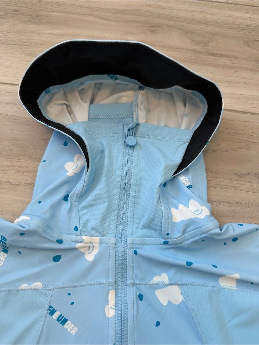 Light Blue kid's Cooling Hooded Zip-Up Sun Protect Jacket